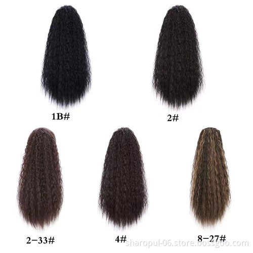 ponytail attachment hair long and short length water wave kinky curly pixie curl